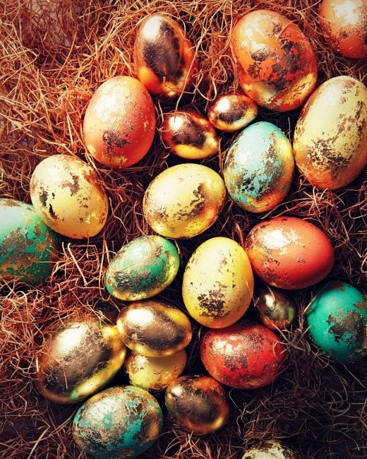 Kiaušinių dekoravimas auksu